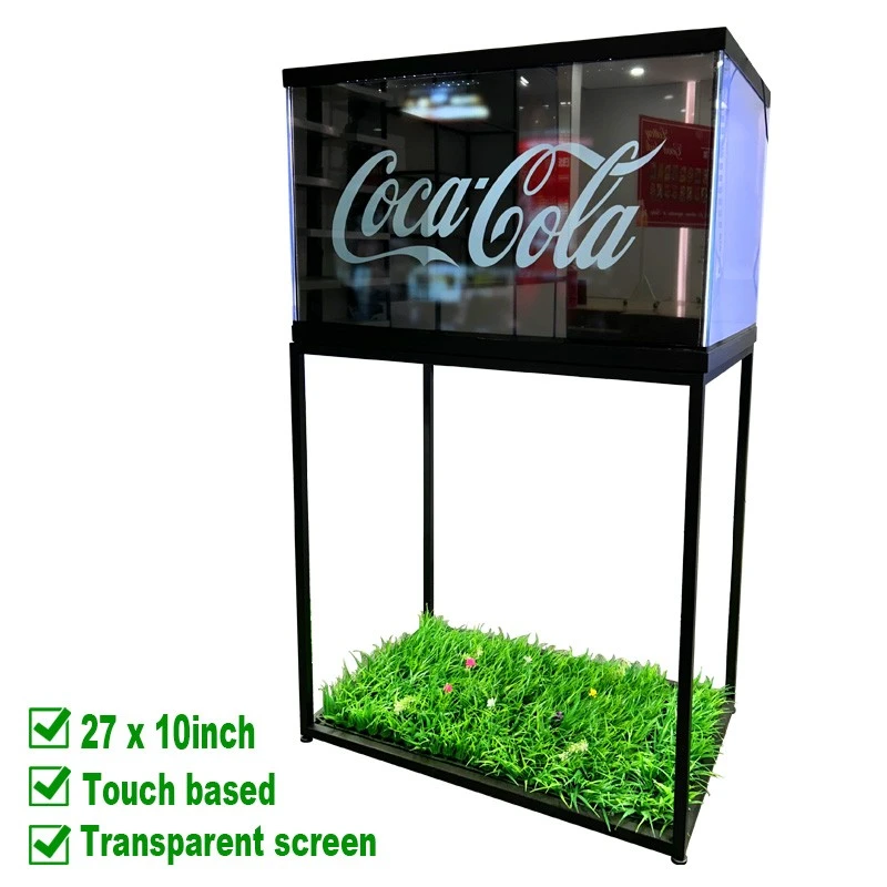 27x10 Qata Metal Stand Transparent Touch Screen
