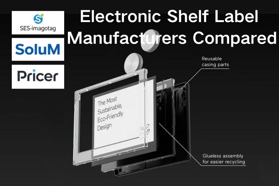Çêkerên Etîketên Refikên Elektronîkî Berawirdî: SES-imagotag vs SoluM vs Pricer