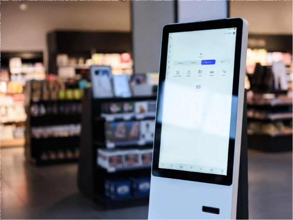 Kiosk Monitorê ya Touchscreen Kirîna Interaktîf zêde dike
